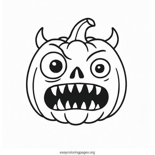 Tô màu bí ngô Halloween cho bé – Tranh tô màu 2026