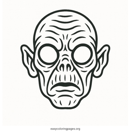 Tô màu mặt nạ Halloween cho bé 2026 - Tải PDF miễn phí