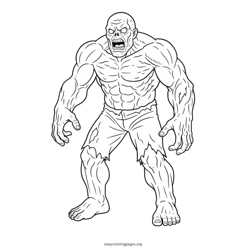 Tô màu zombie cho bé - Tranh tô màu zombie 2026