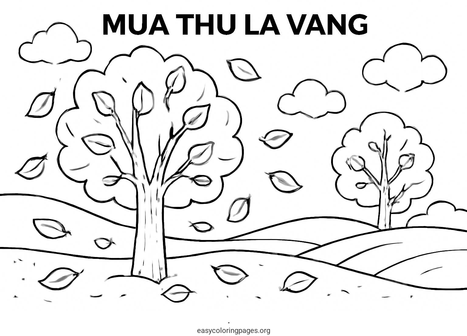 Autumn Leaf Yellow Coloring Page
