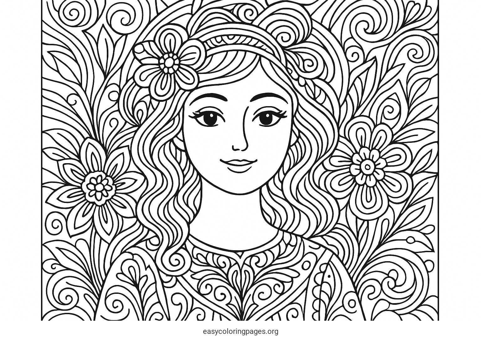 Feet Portrait Art Coloring Page