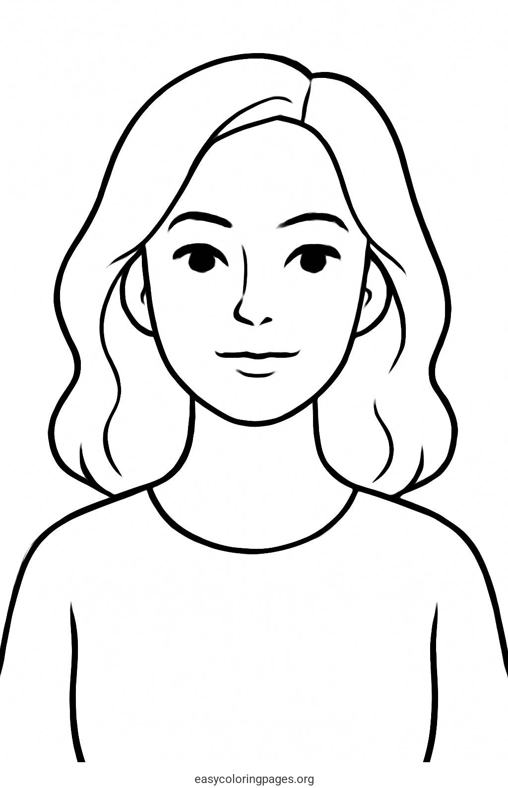 Feet Portrait Features Modern Coloring Page