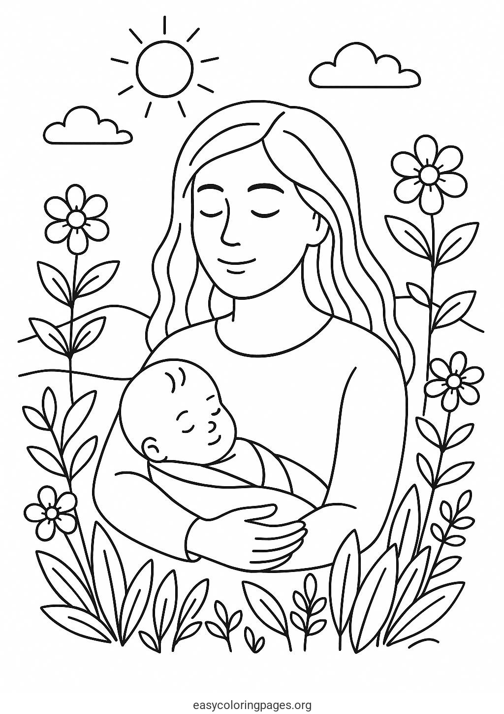 Feet Portrait Nature Coloring Page
