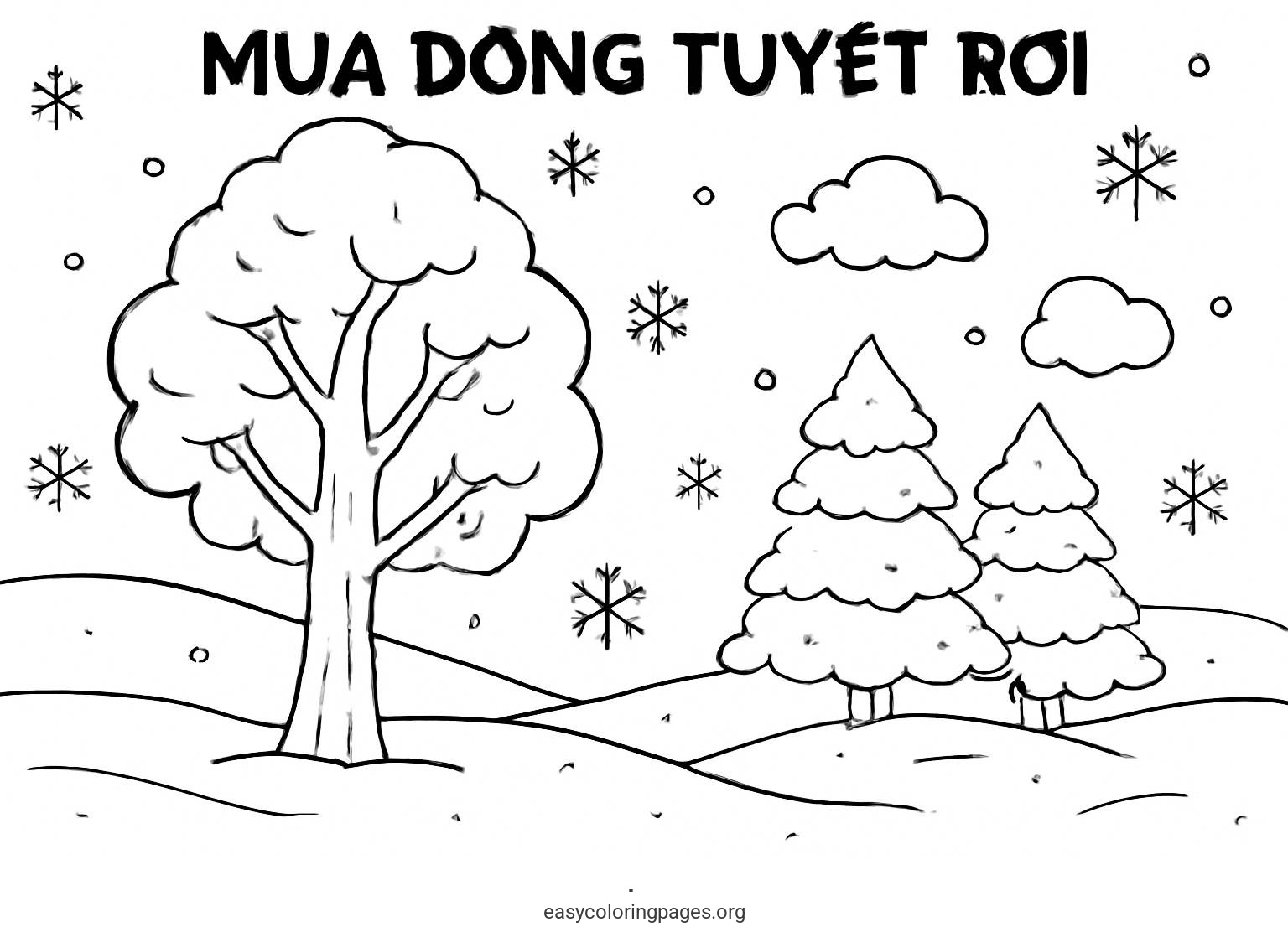 Winter Snow Roi Coloring Page