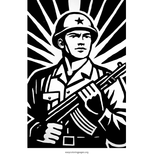 Soldier On Guard Coloring Pages for Kids – Make Every Page Your Own
