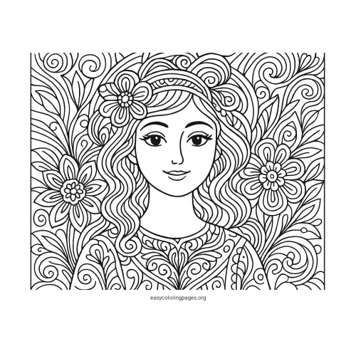 Feet Portrait Art Coloring Page