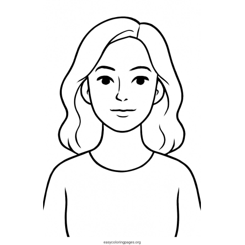 Feet Portrait Features Modern Coloring Page