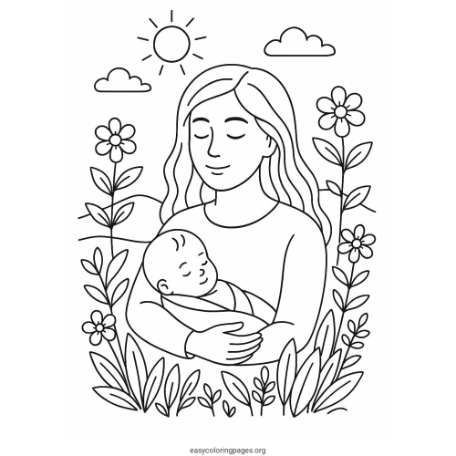 Feet Portrait Nature Coloring Page