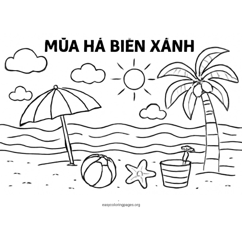 Season Ha Sea Blue Coloring Page