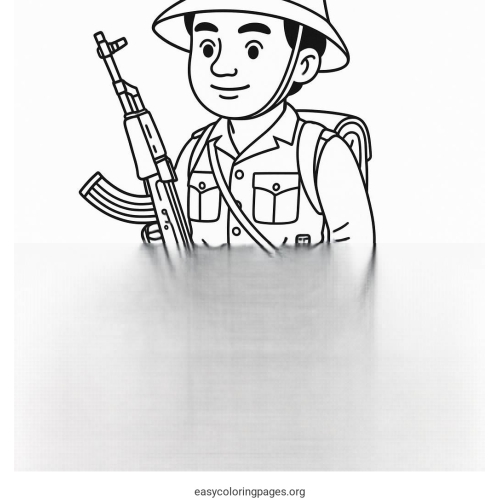 Soldier Warrior Picture Coloring Page