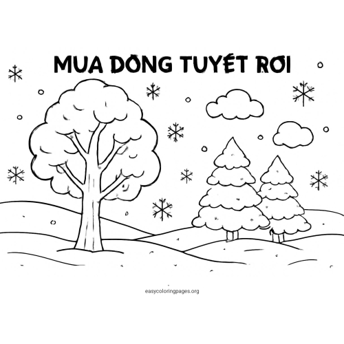 Winter Snow Roi Coloring Page