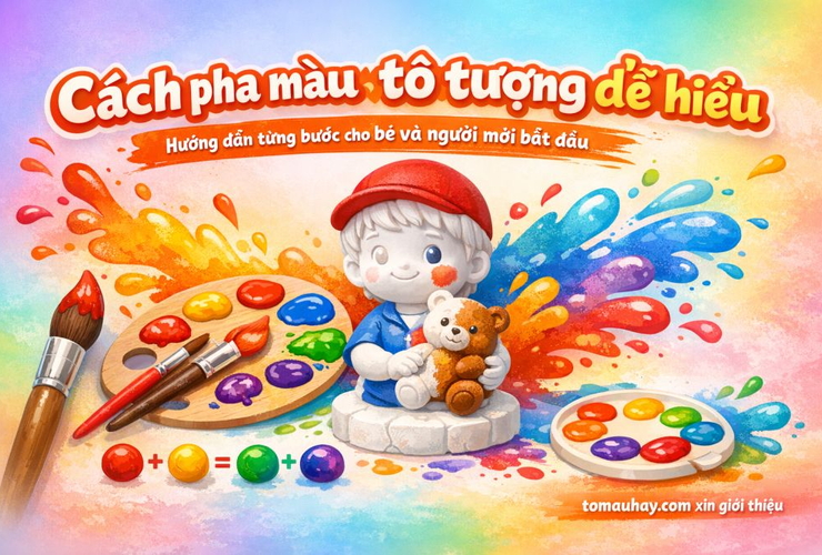 Cách Pha Màu Tô Tượng Chuẩn Kỹ Thuật - Hướng Dẫn Từ A → Z cho bé
